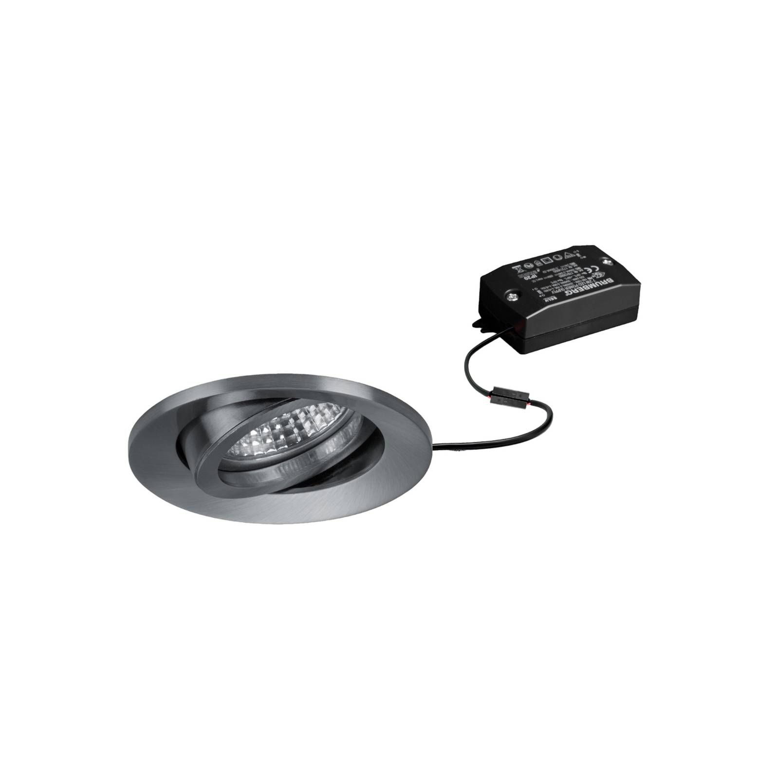 BRUMBERG LED-Einbaustrahler Berrie-R, 3000K, on/off, nickel