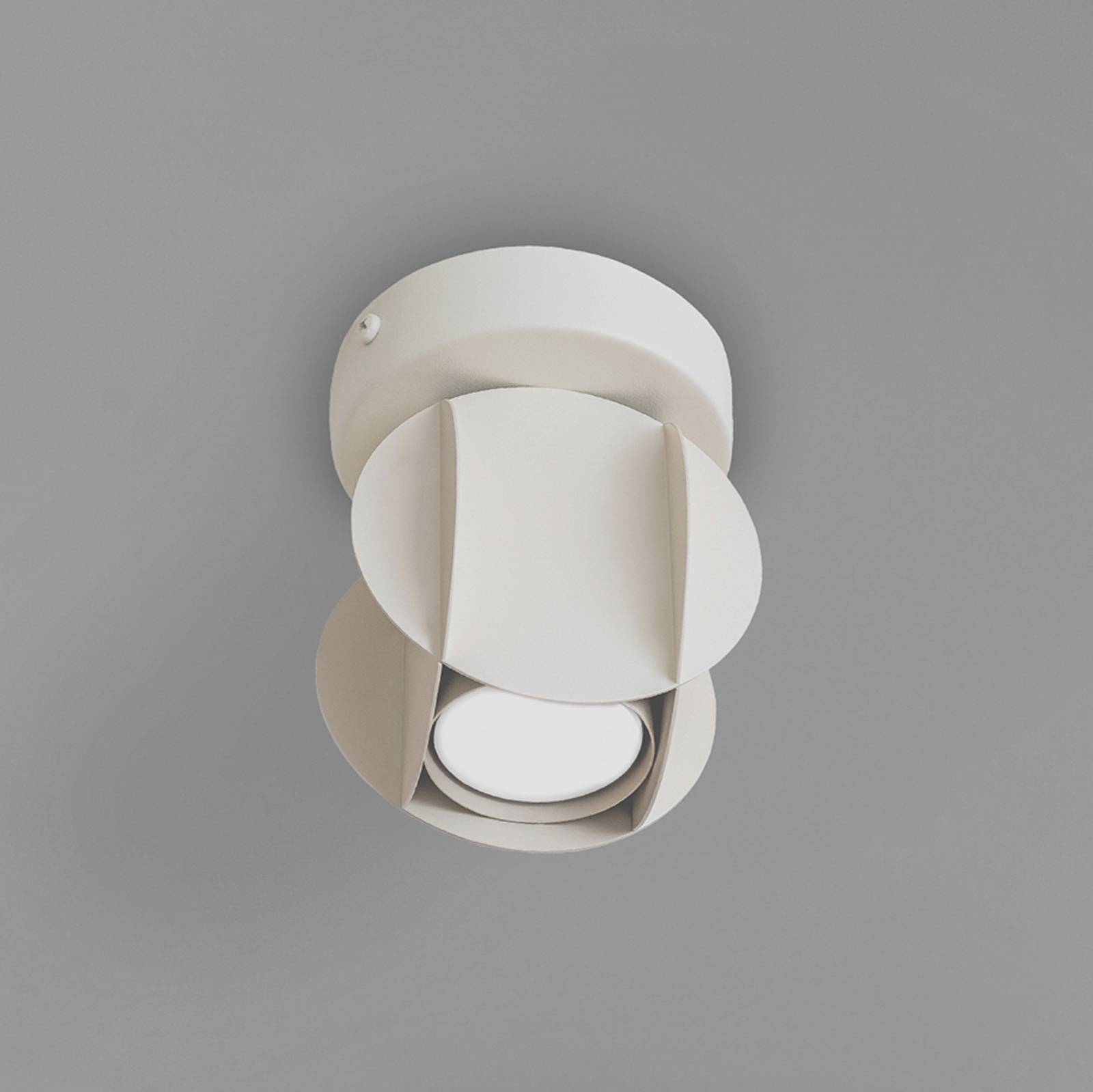 Deckenspot GAMBIT, cremeweiß, Ø 10 cm, Metall, GU10 günstig online kaufen