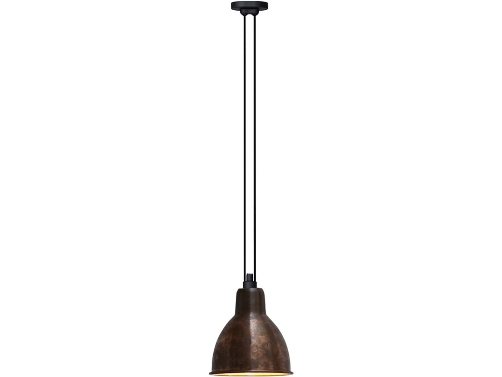 322 XL Závěsná Lampa Round Raw Copper - Lampe Gras