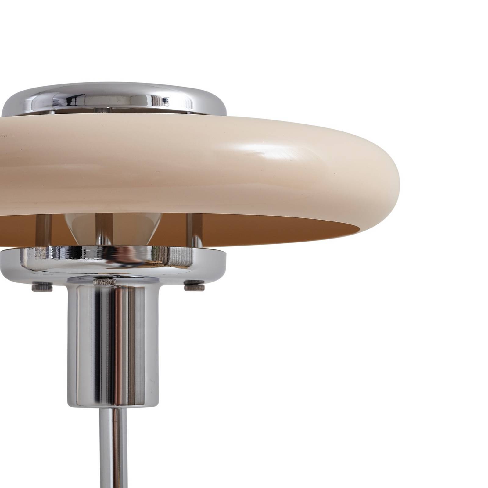 Lindby Lampa stołowa Branford, 46 cm, beżowa, metal/trawertyn