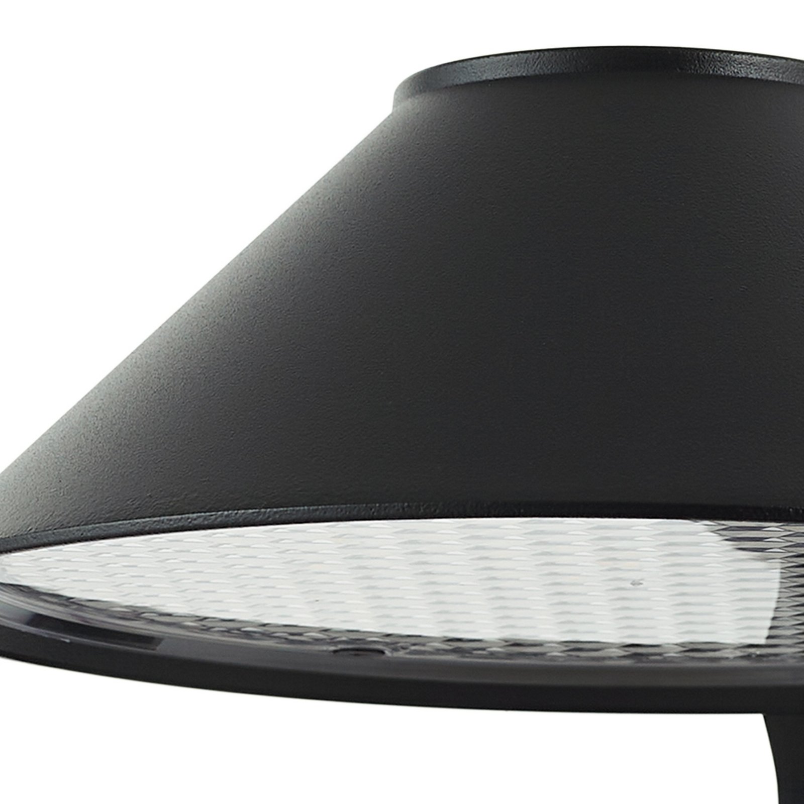 Capelo LED vonkajšie nástenné svietidlo Ø 20 cm čierne kovové senzorové - Lindby