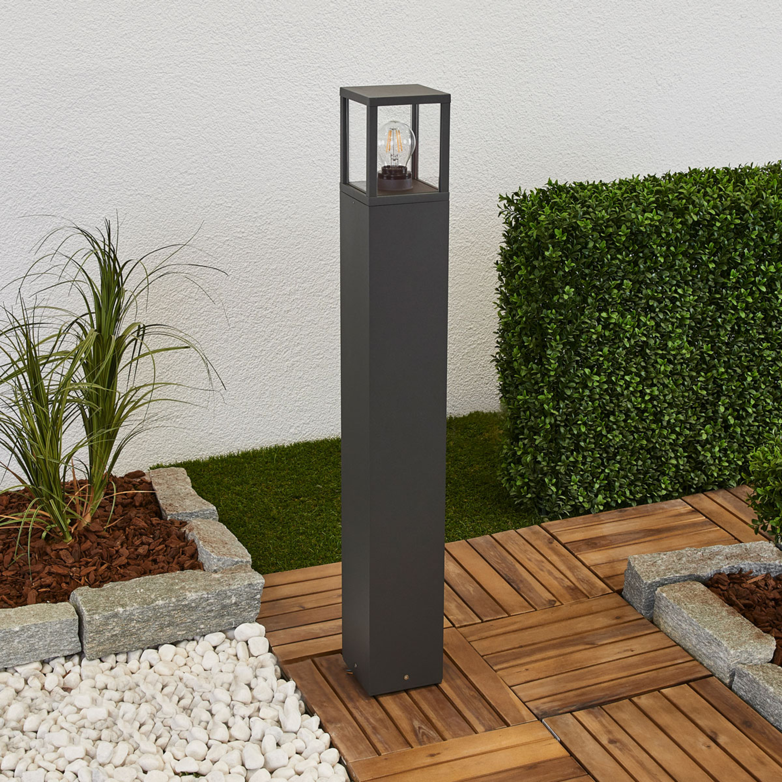 Klemens High Outdoor Garden Lamp IP54 Graphite - Lucande