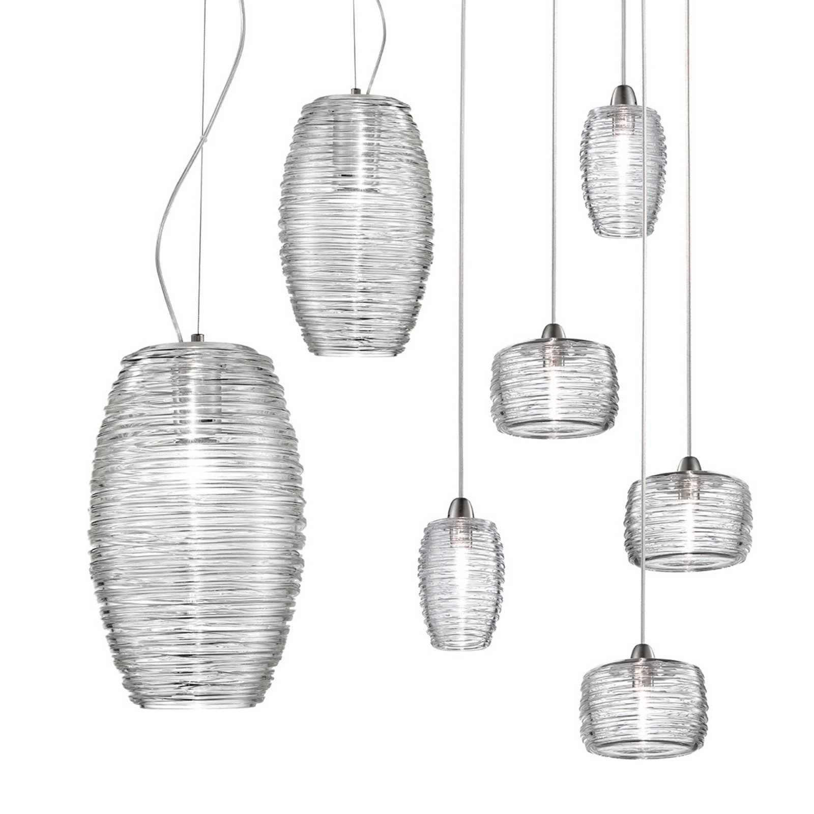 Lampă pendul LED Damasco transparent Ø 12 cm