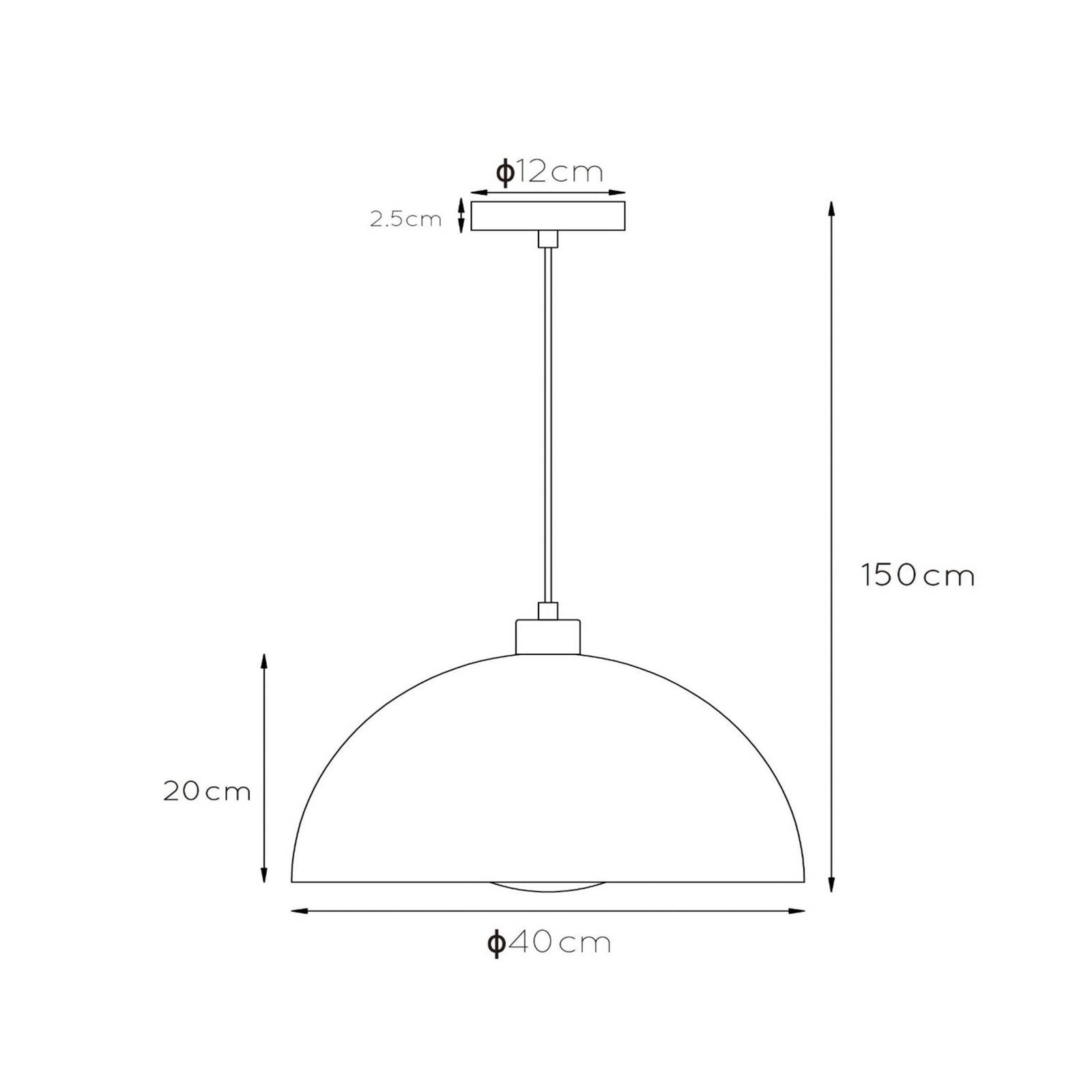 Image of Lucide Suspension Siemon en acier, Ø 40 cm, noire 5411212451743