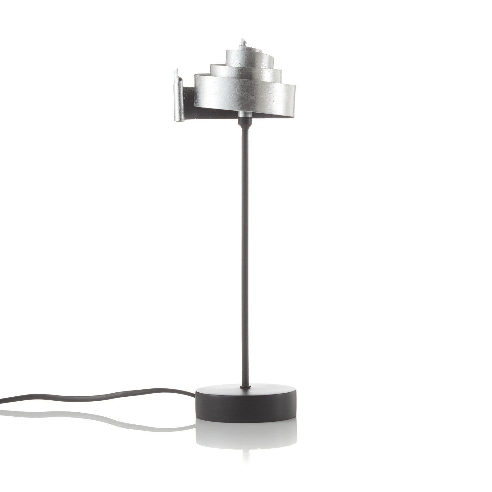 Silver table lamp BANDEROLE - iron
