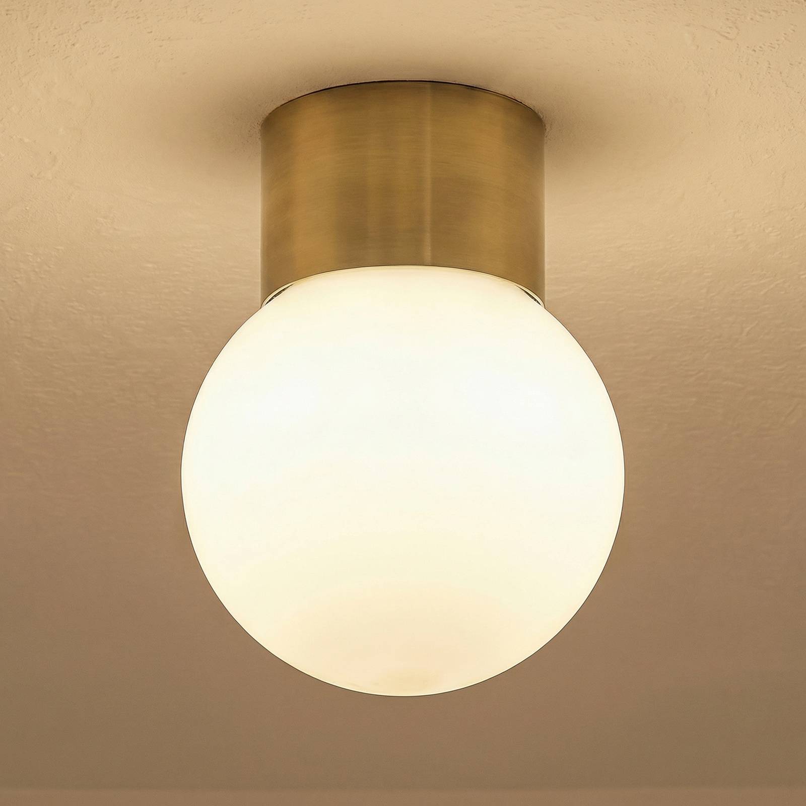 SIGMA Taklampa Hotel Mood 1, guld, metall, glas, G9