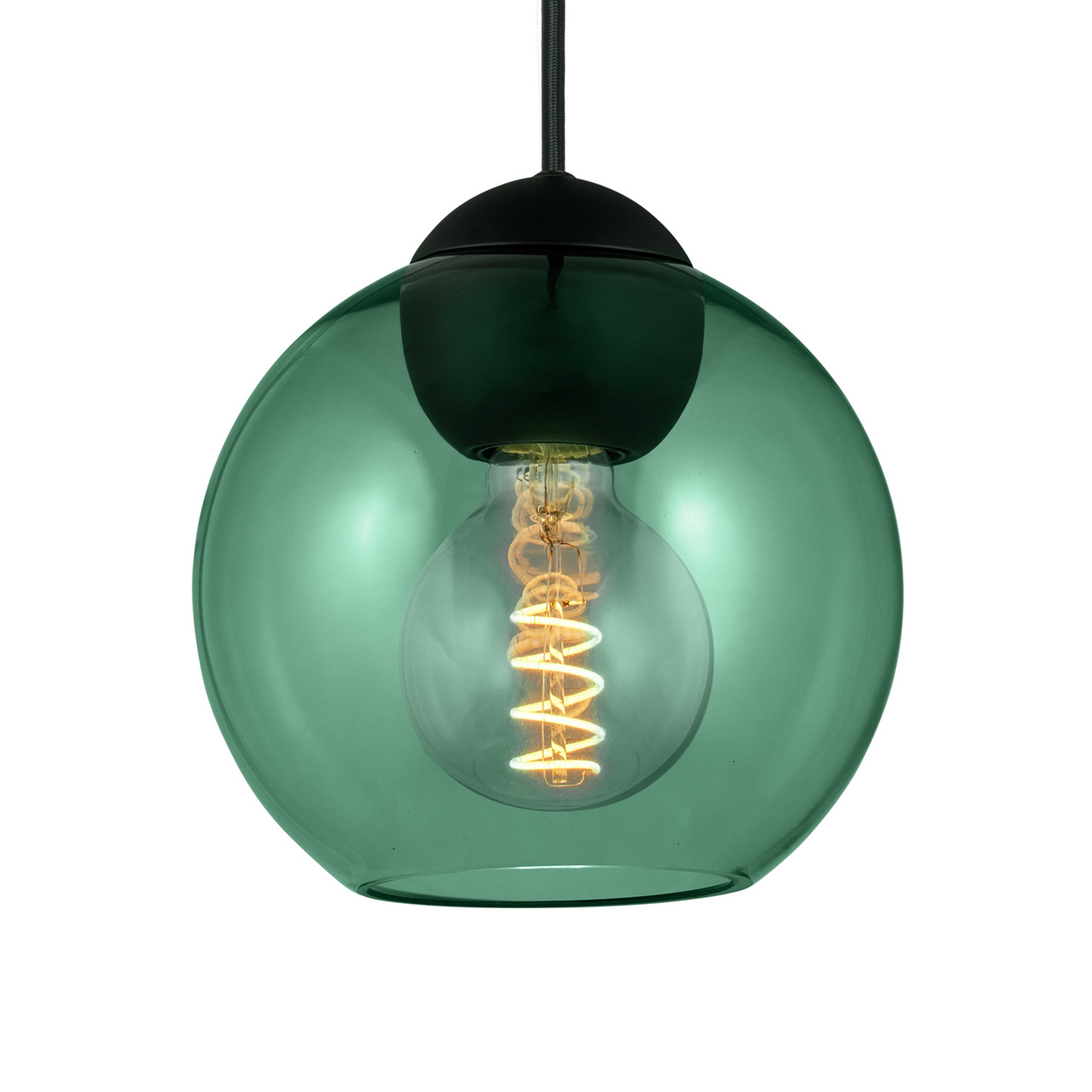 BUBBLES Hängelampe, grün, Ø 18 cm, Glas, E27 - Halo Design