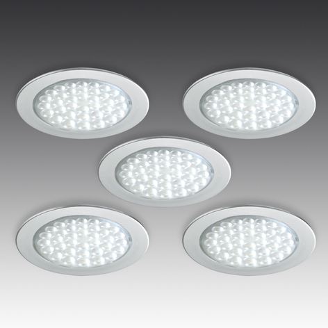 R 68-LED inbyggnadsspot, 5dels-set
