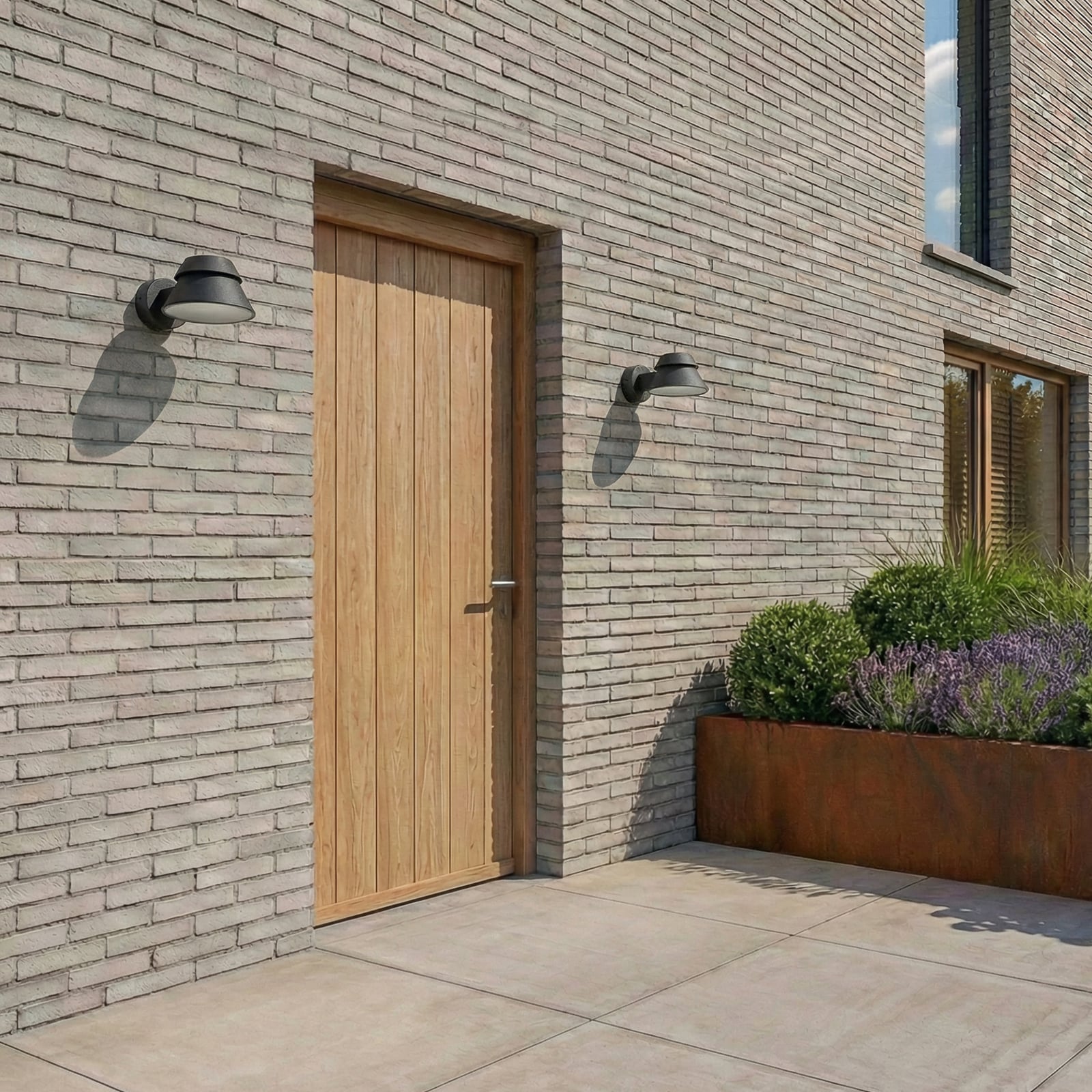 Lucande Moena LED kültéri fali világítás, fekete, fém, IP44 Lucande Moena LED kültéri fali világítás, fekete, fém, IP44