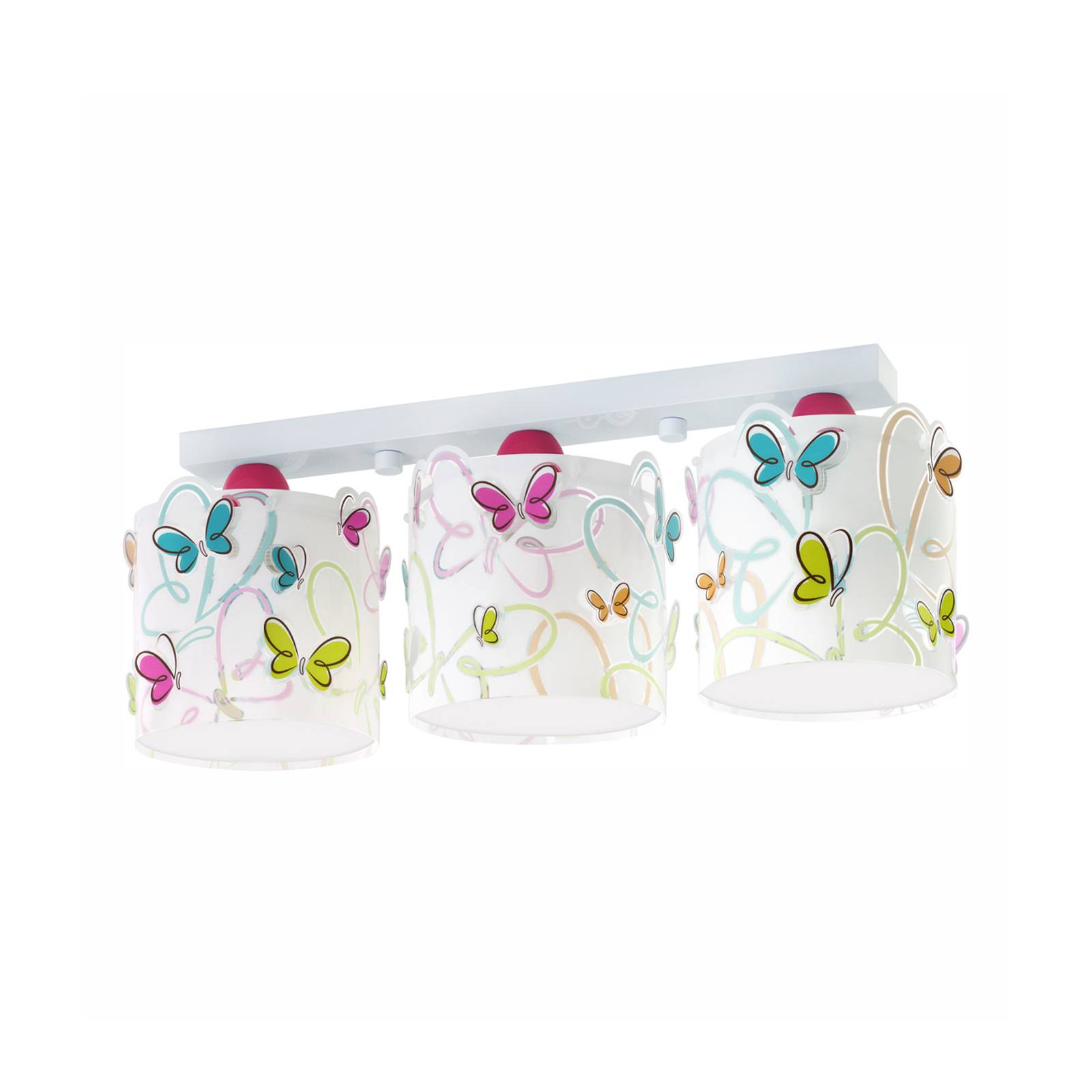 Kinderzimmer Deckenleuchte Butterfly 3xE27 - white - Dalber