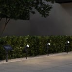 Obidos solar spotlight, matt black, aluminium, set of 3