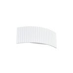 Naike wall light, white, ribbed finish, plaster, 15 cm – Lindby