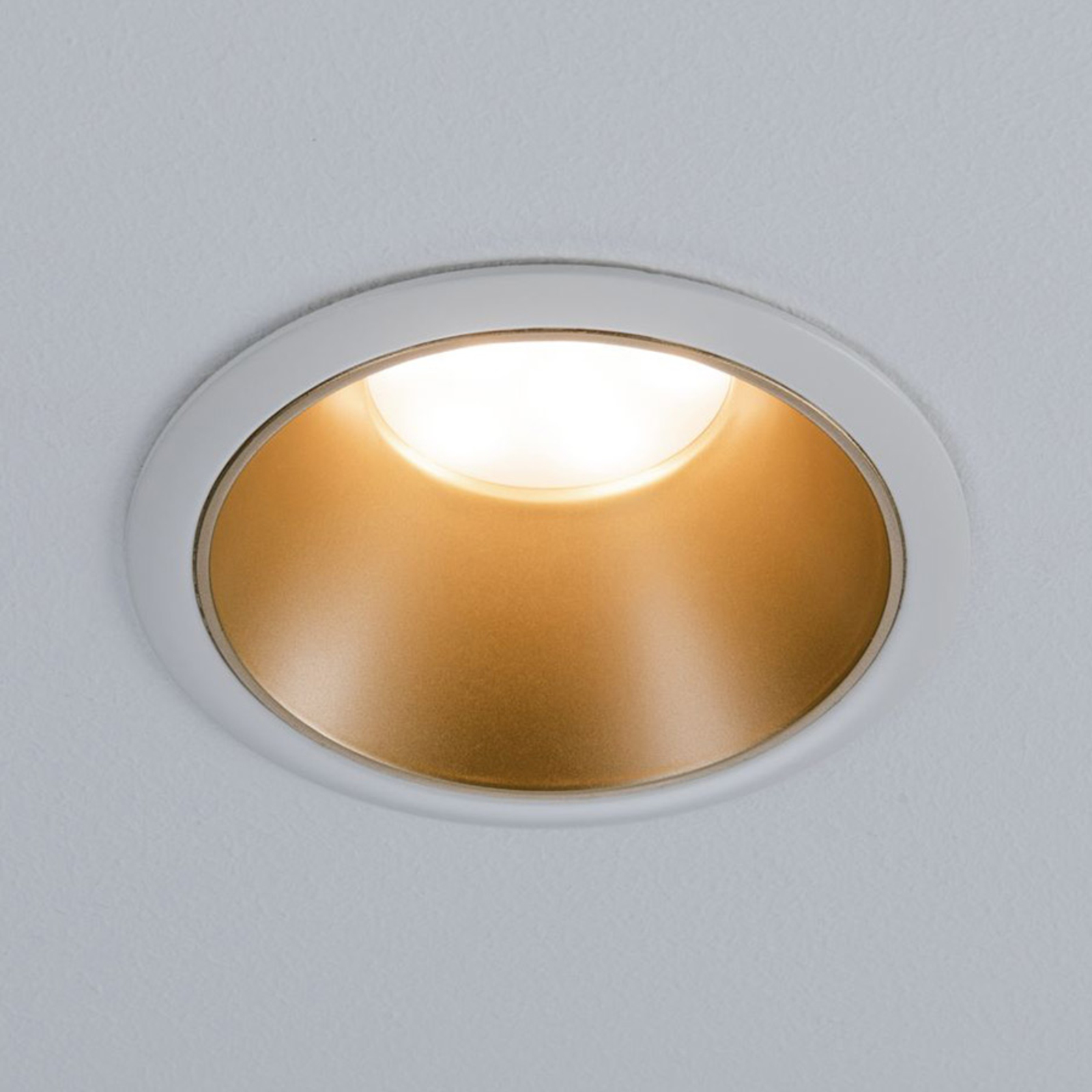 Projetor Paulmann Cole LED, branco-dourado, conjunto de 3