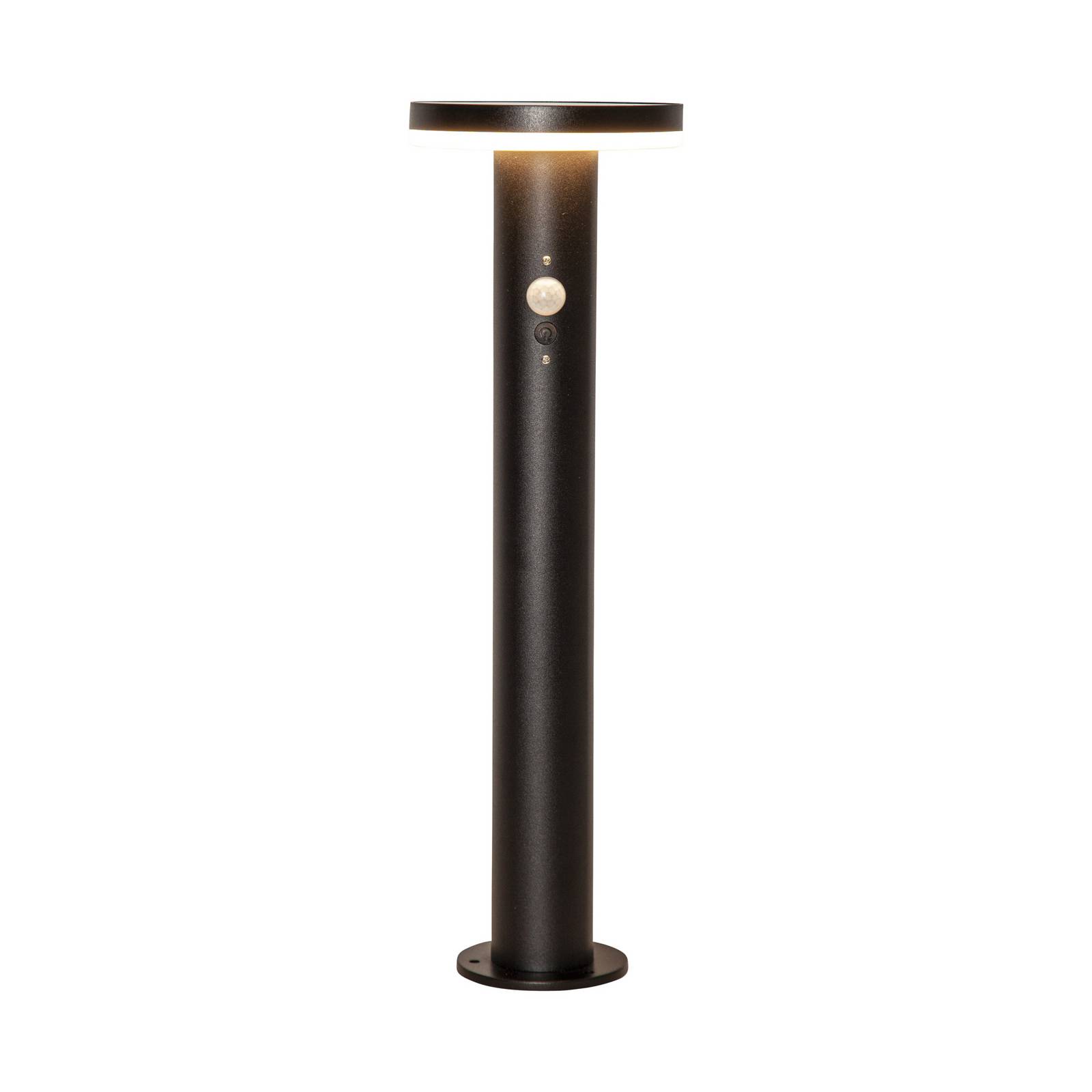 Solar-LED-Sockelleuchte Valletta Sensor schwarz Metall 50 cm