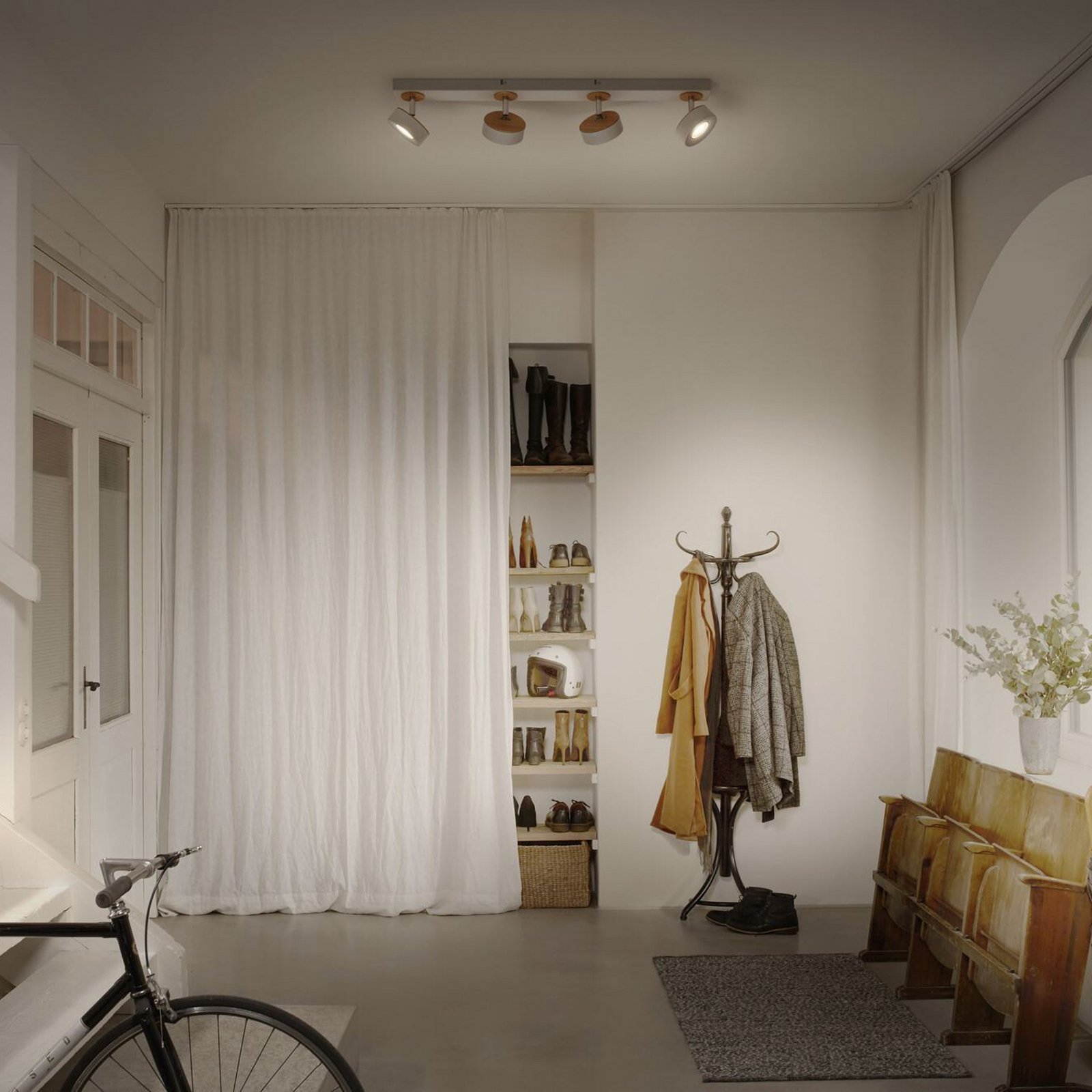 Faretto da soffitto LED OSRAM PLUTO, bianco, 4 faretto in metallo 3.000 K