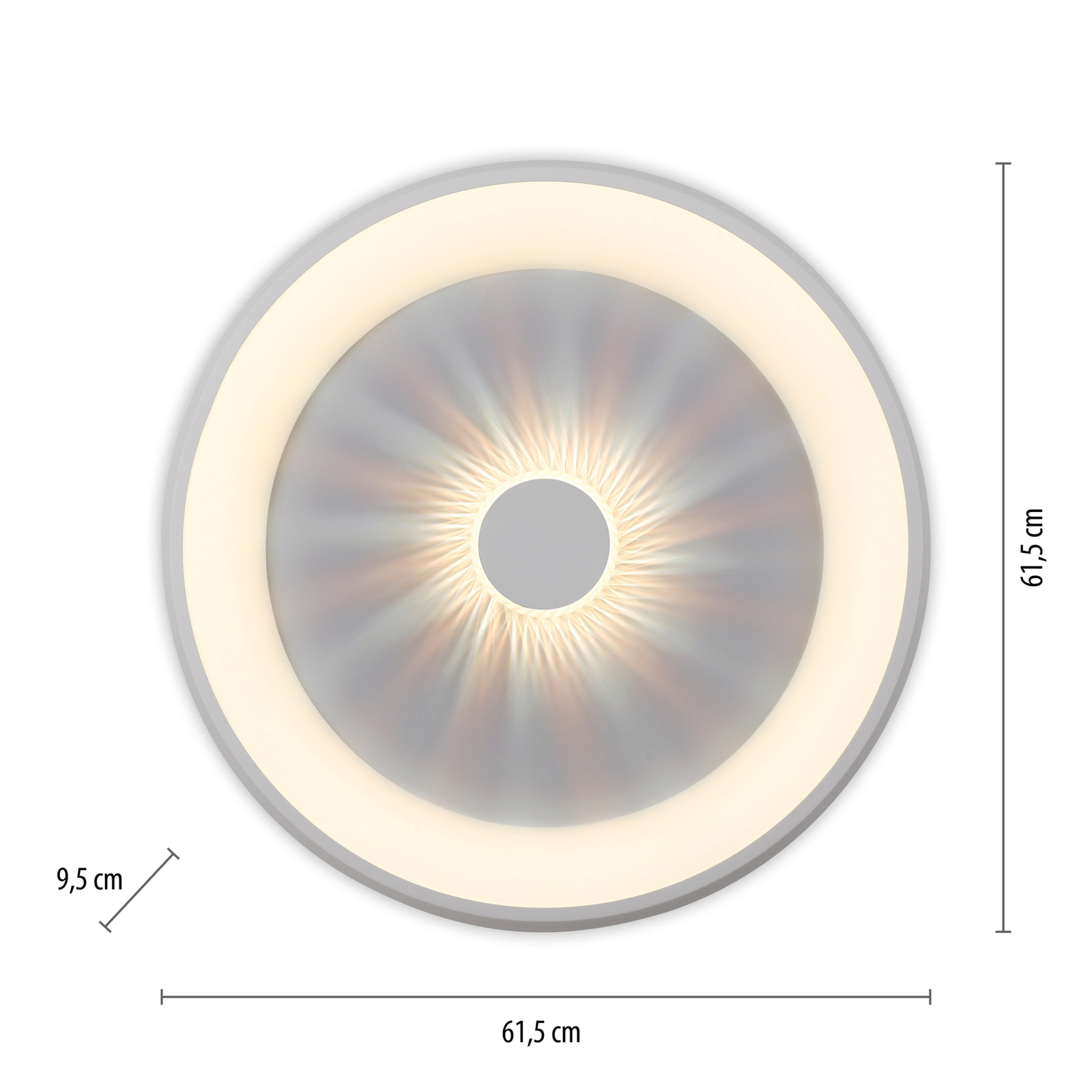 Vertigo LED stropné svietidlo, CCT, Ø 61,5 cm, biela