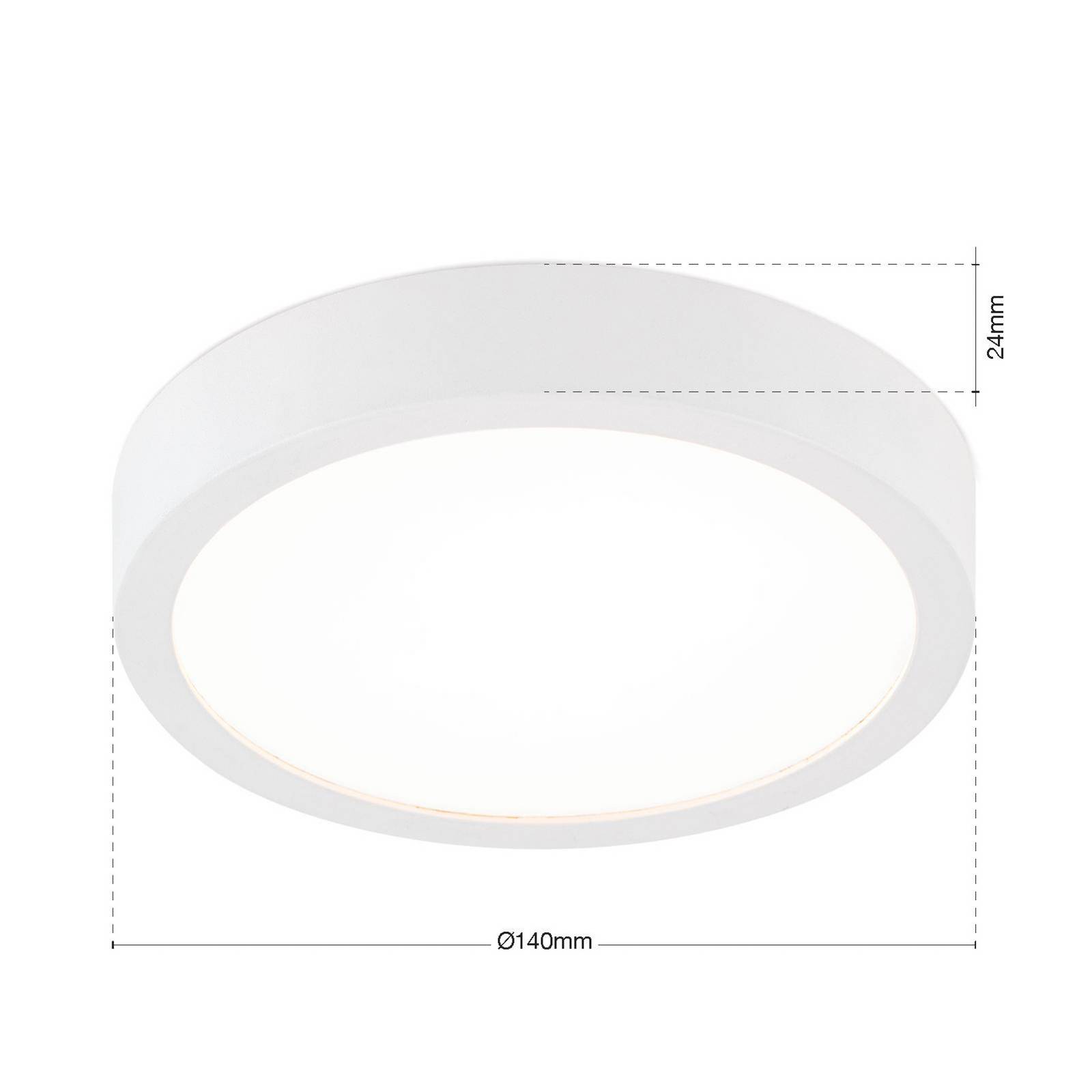 LED-Deckenlampe Disc, weiß Ø 14 cm, CCT, Metall/Kunststoff günstig online kaufen