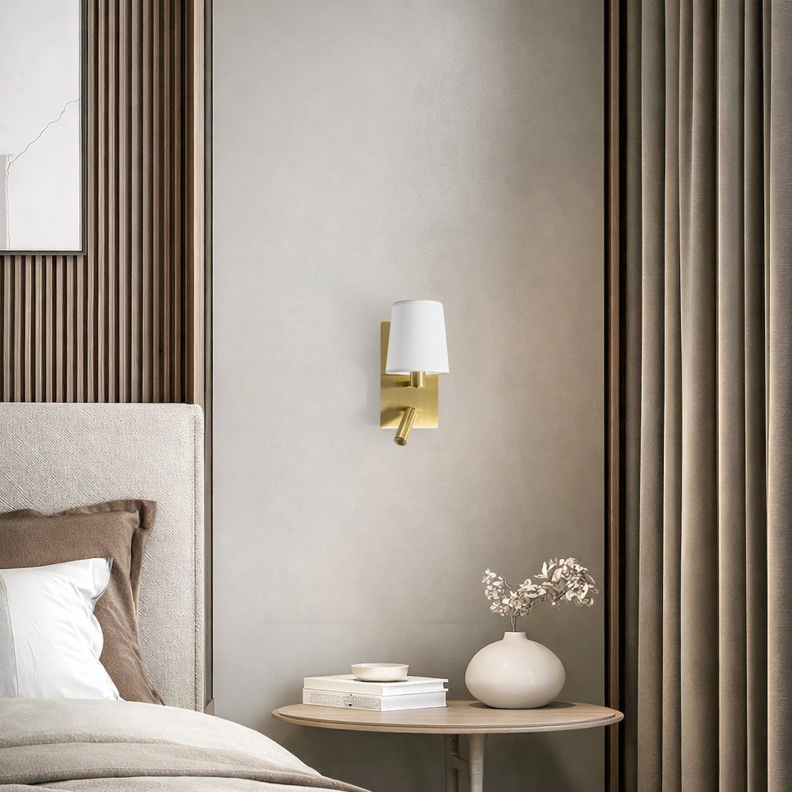 Aiden Wandleuchte White/Brass - Lindby Aiden Wandleuchte White/Brass - Lindby