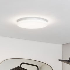 Prios LED-loftlampe Artin, Ø 33 cm, hvid, CCT, IP65