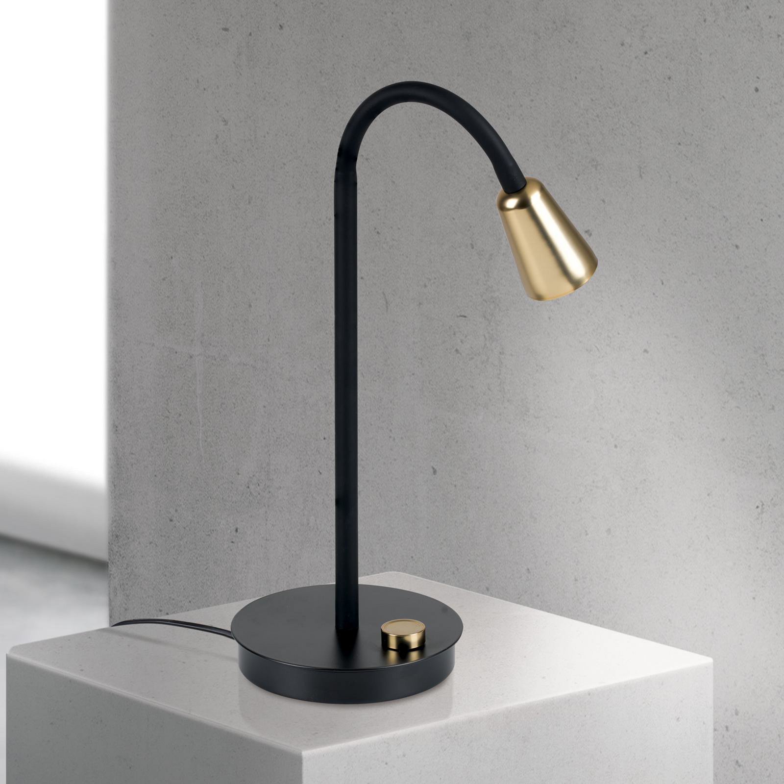 Lampada da tavolo Dotty, ottone, altezza 45 cm, base, dimmerabile, GU10