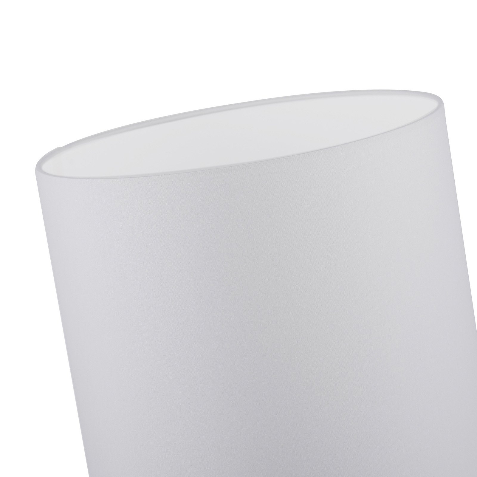 Lucande Elif lampa stołowa biała kątowa dąb ciemny