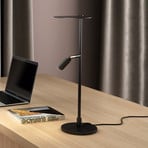 Kelly LED table lamp, adjustable spot, black/gold