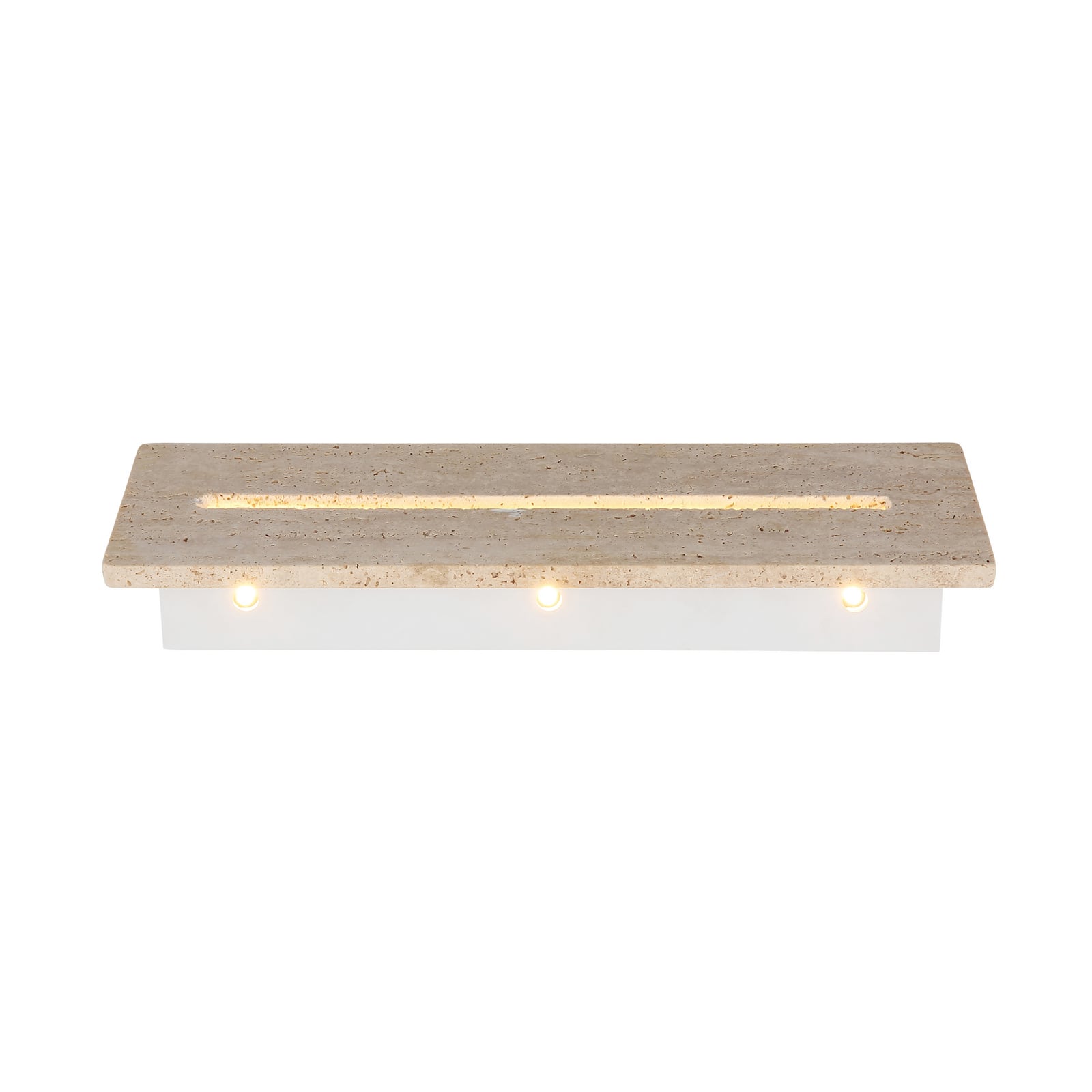 LED-Wandleuchte Rojas, beige/weiß, Travertin, 40 cm breit LED-Wandleuchte Rojas, beige/weiß, Travertin, 40 cm breit