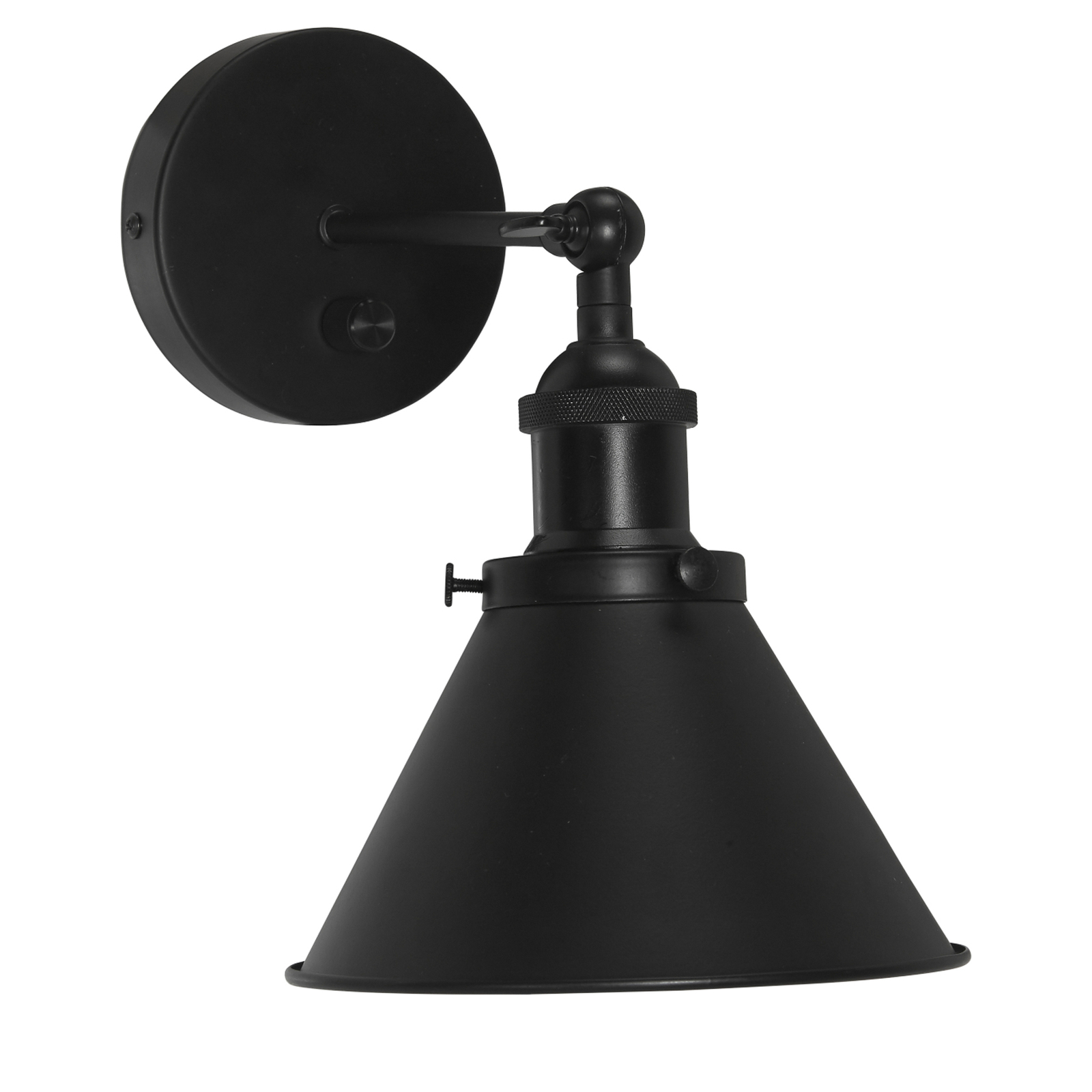 PR Home Anton wandlamp met stekker, zwart
