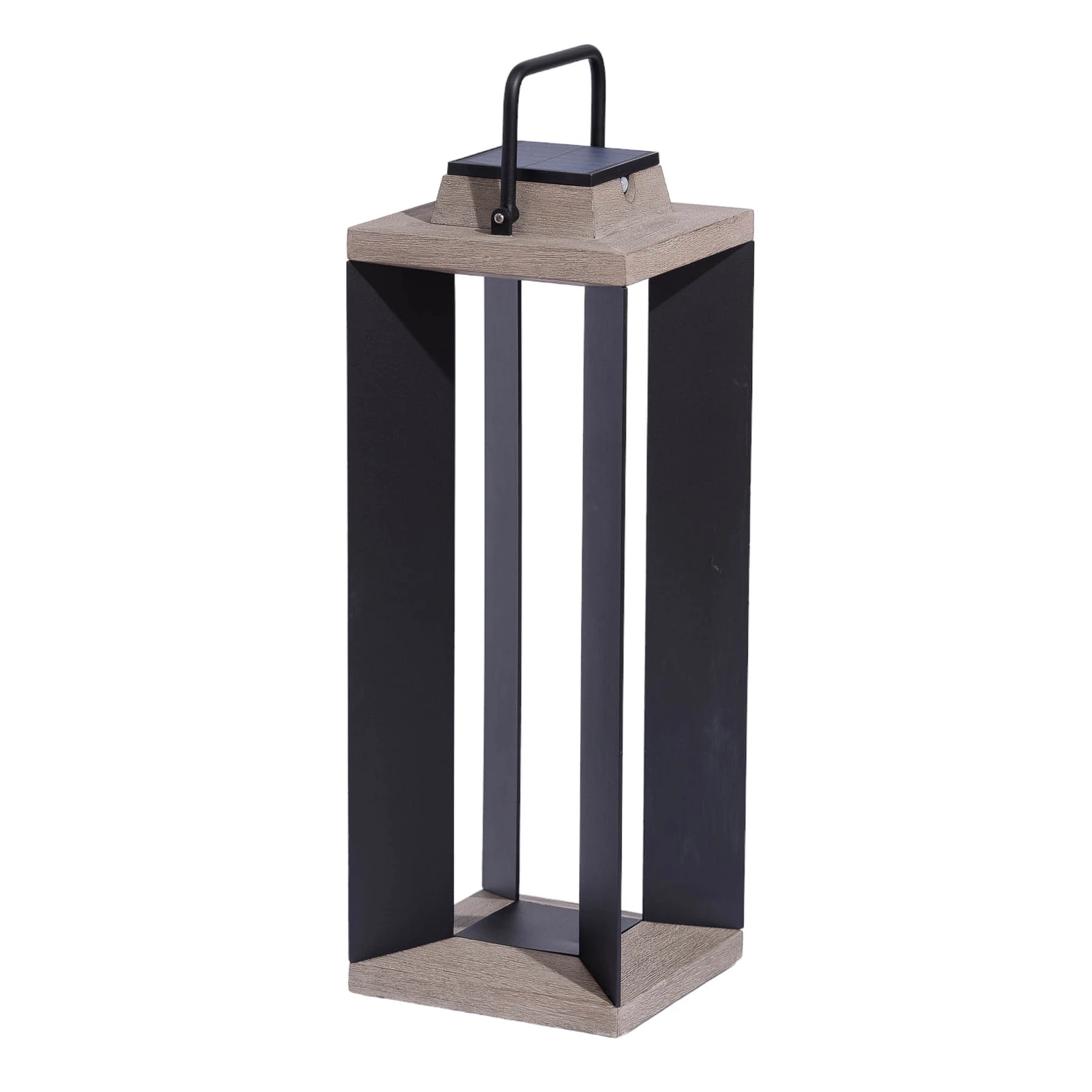 Saulės žibintas Teckalu, Duratek/aliuminis, juodas, 65,5 cm