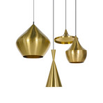 Tom Dixon Beat Range Round colgante 4 luces latón