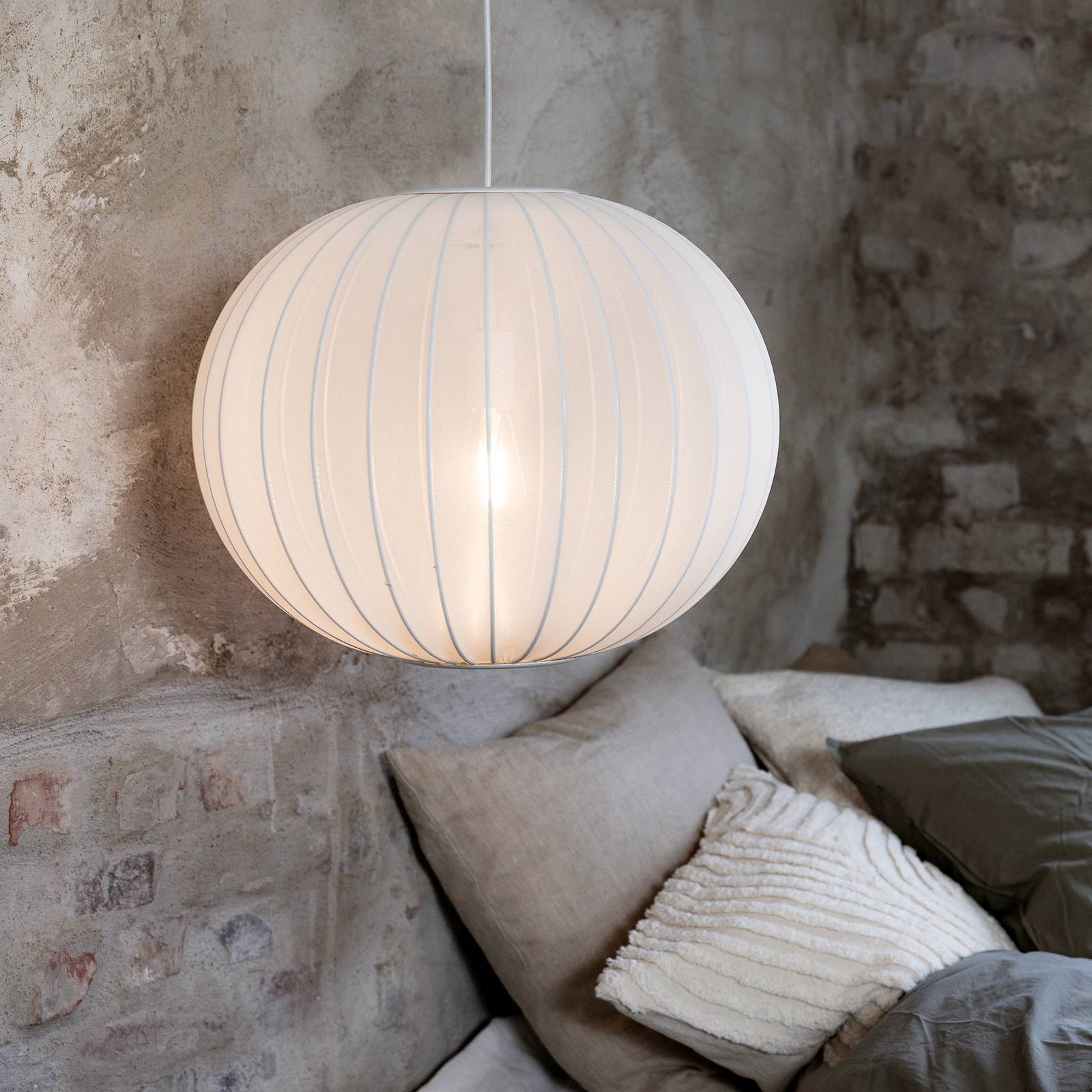 Lampa wisząca Florence, biała, Ø 50 cm, nylon