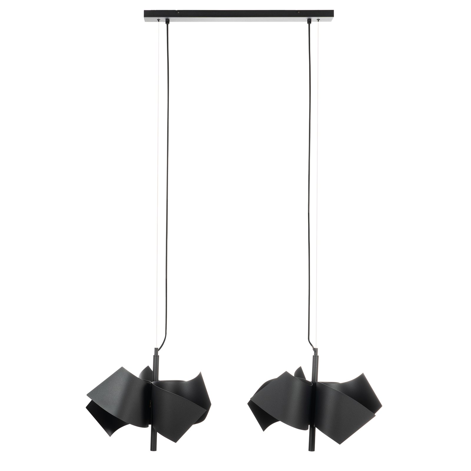 Lucande Imron hanglamp, 6-lamps, zwart