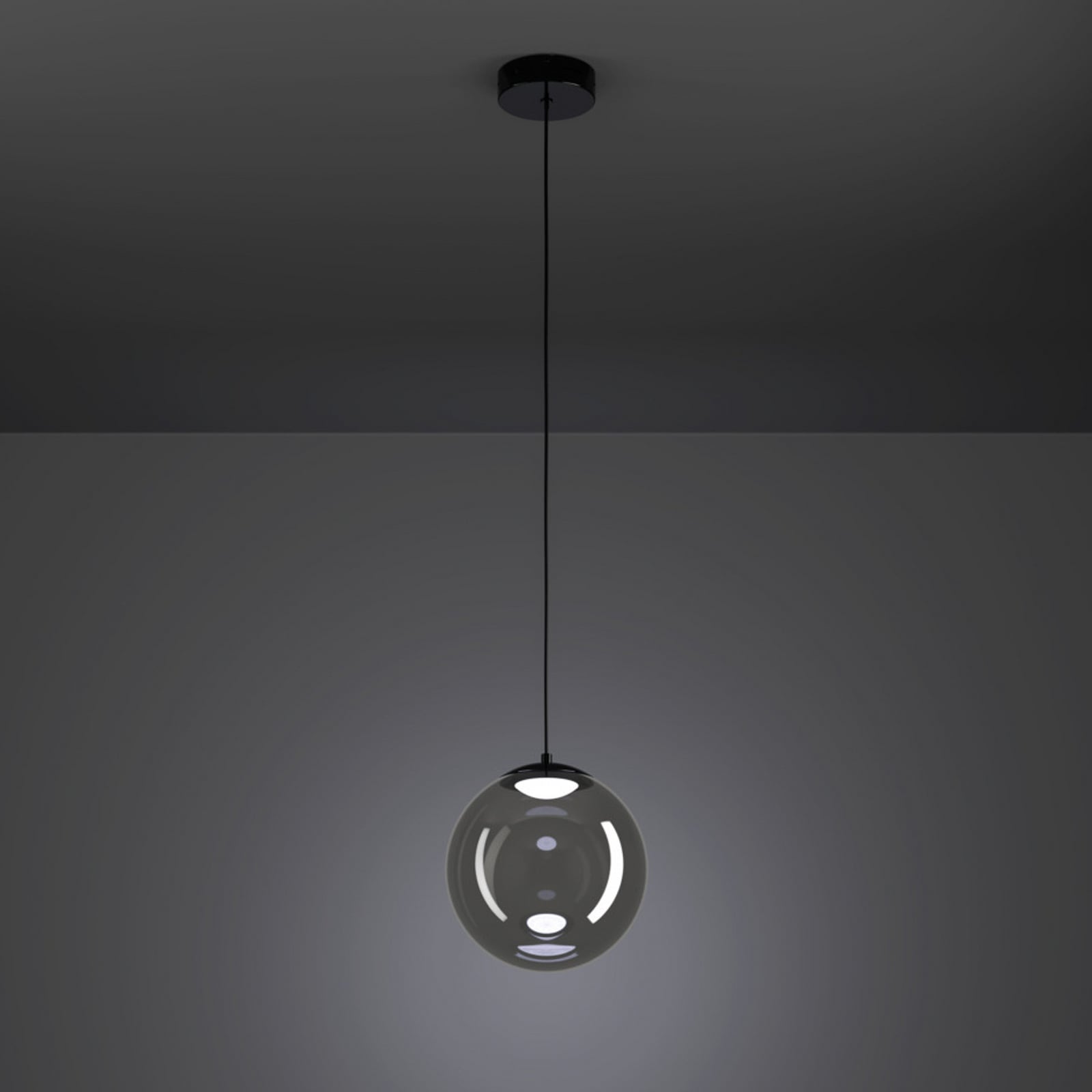 Stars of Light LED hanglamp ANORIAS, zwart, Ø 25 cm, CCT