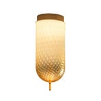 OLEV LED-Deckenlampe Curuba, amber, Glas, Höhe 40 cm 2.700 K