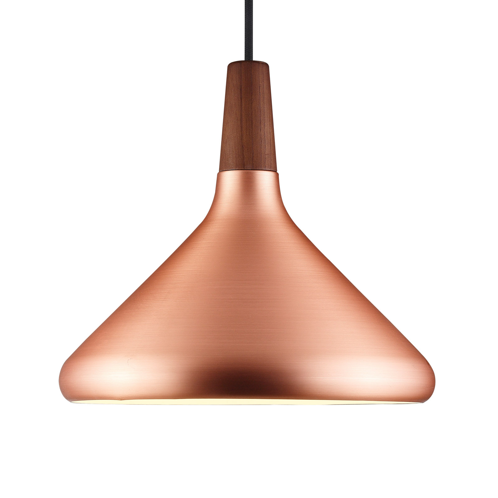 Nori hanging light, metal, copper-coloured Ø 27 cm