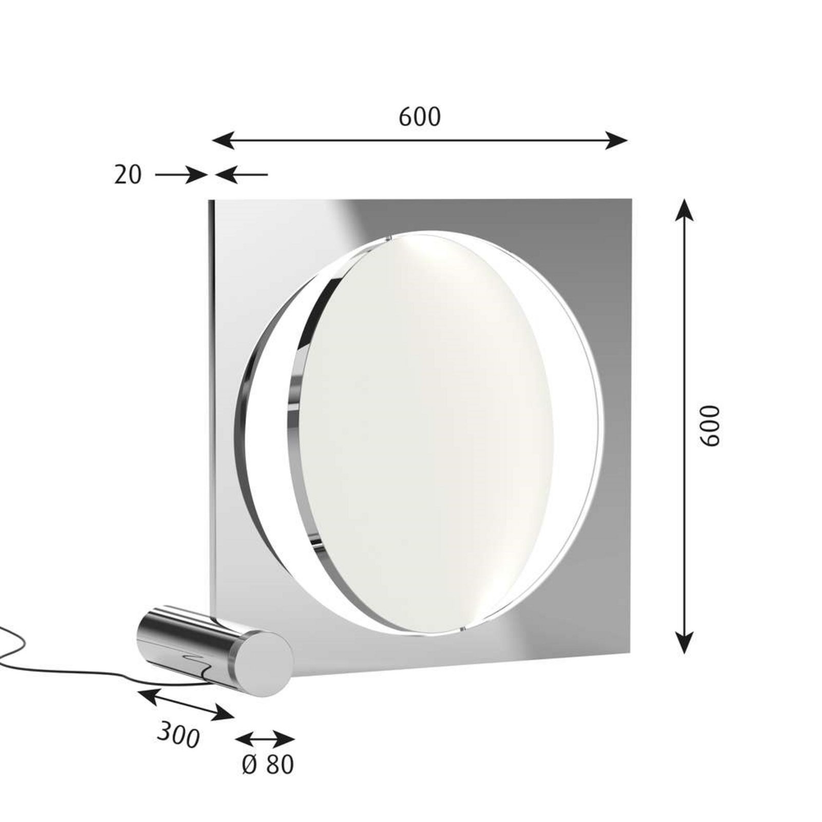 Moonsetter Lampadar Chrome/White - Louis Poulsen