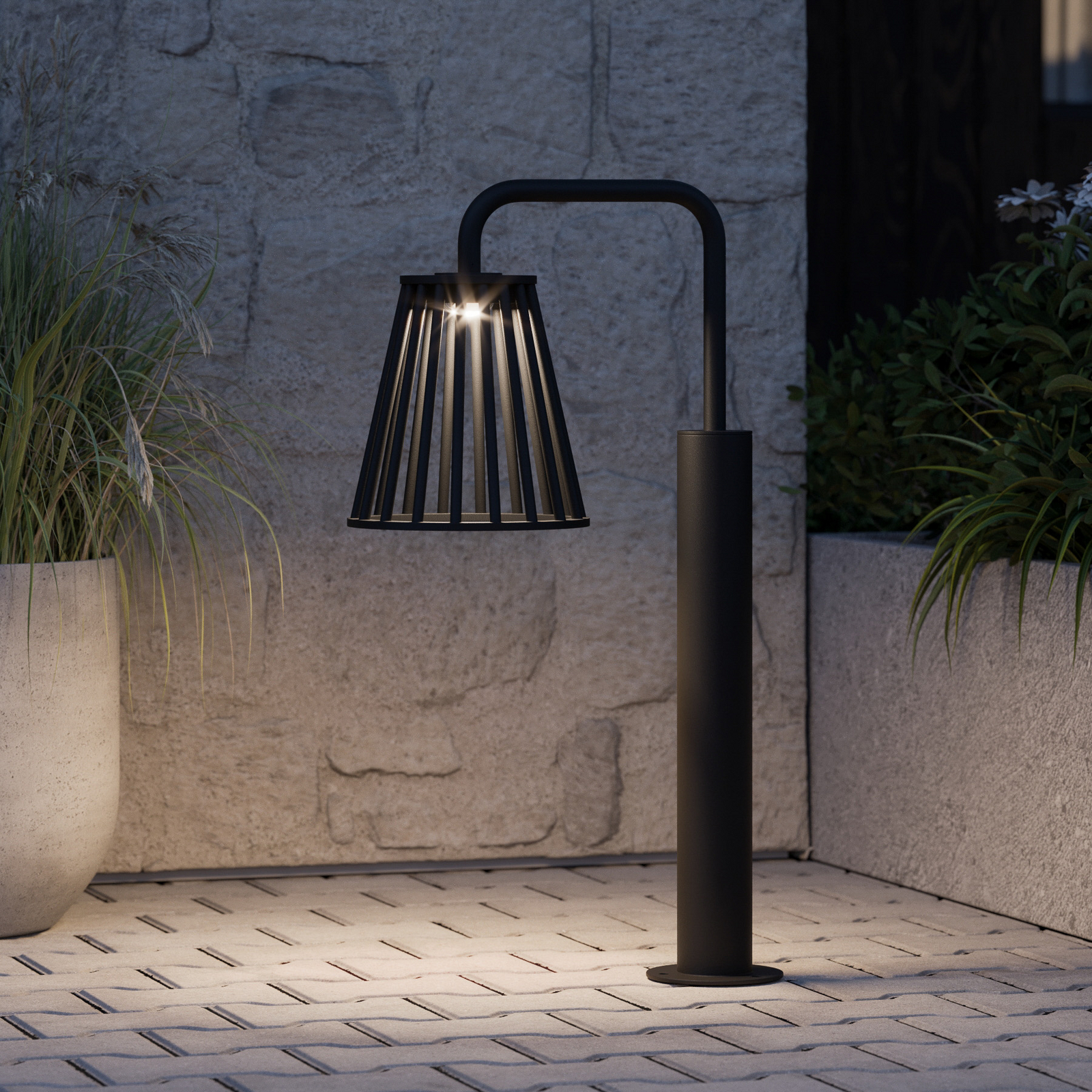 UDGÅET - Miray LED Vrtna lampa H60 tamno Siva - Lucande