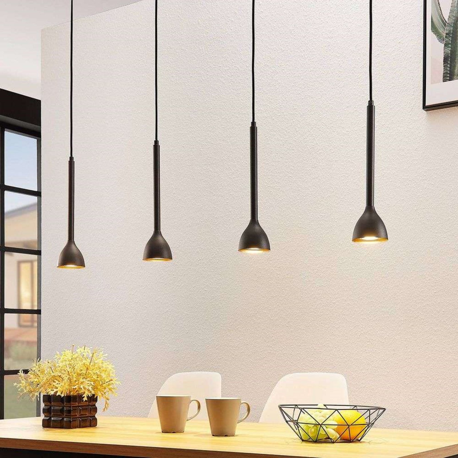 Nordwin 4 Pendant Black/Gold - Lucande
