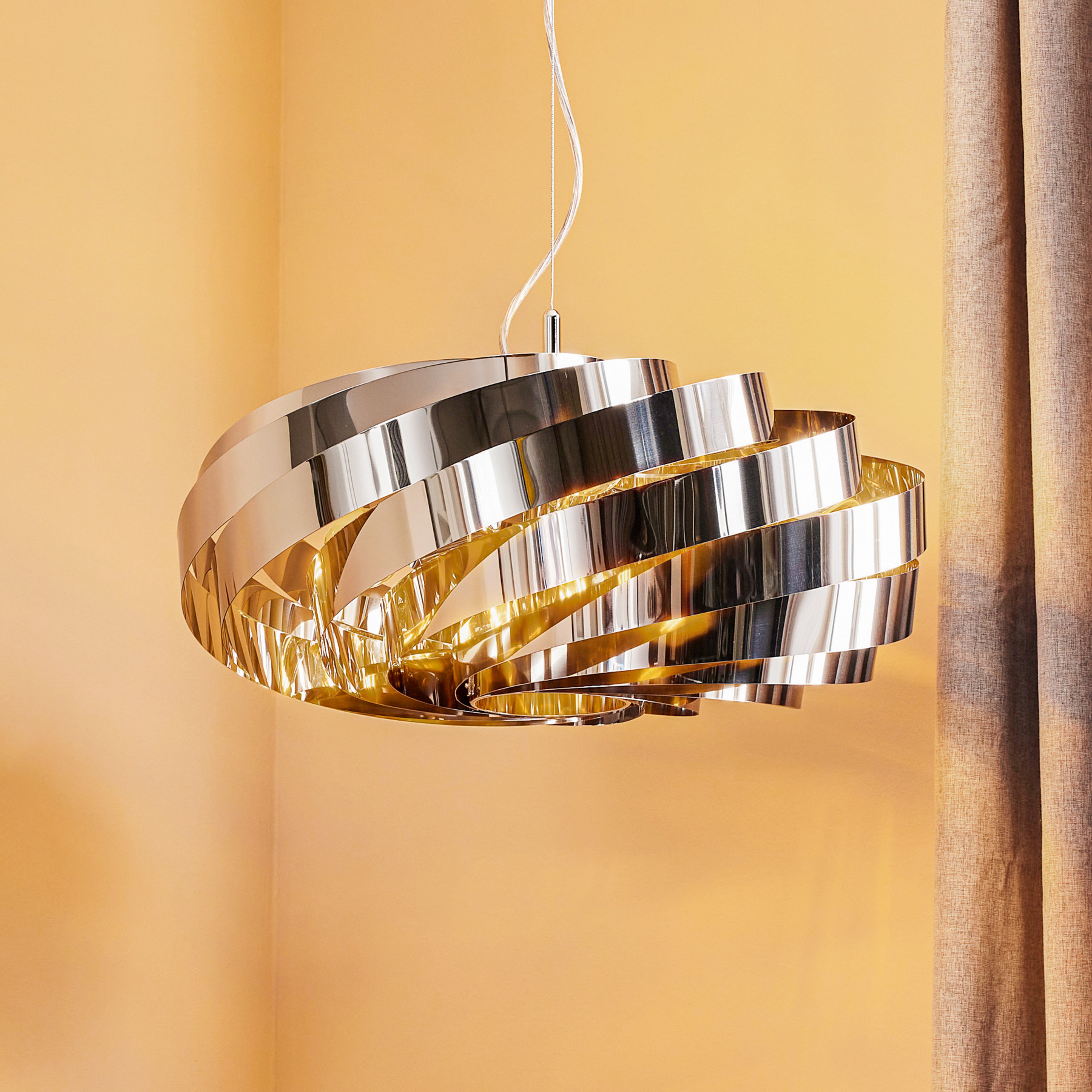 Lampa wisząca Vento, kolor chromowo-niklowy, Ø 60 cm, metal