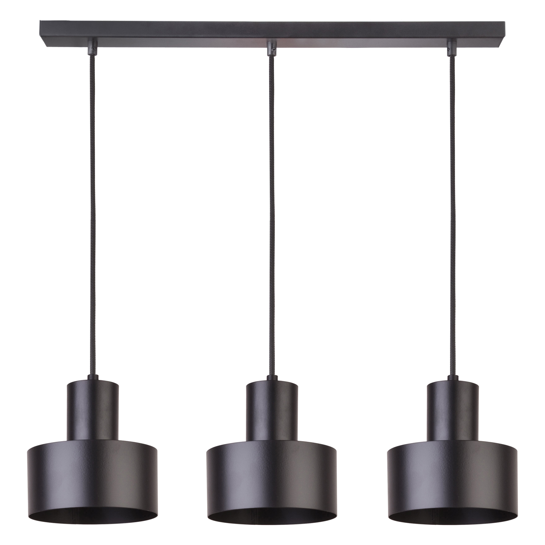 Sigma Hengelampe Rif, line?r 3 lyskilder, svart - dimbar - moderne pendellampe - takpendel Stue / spisestue - st?l pulverlakkert