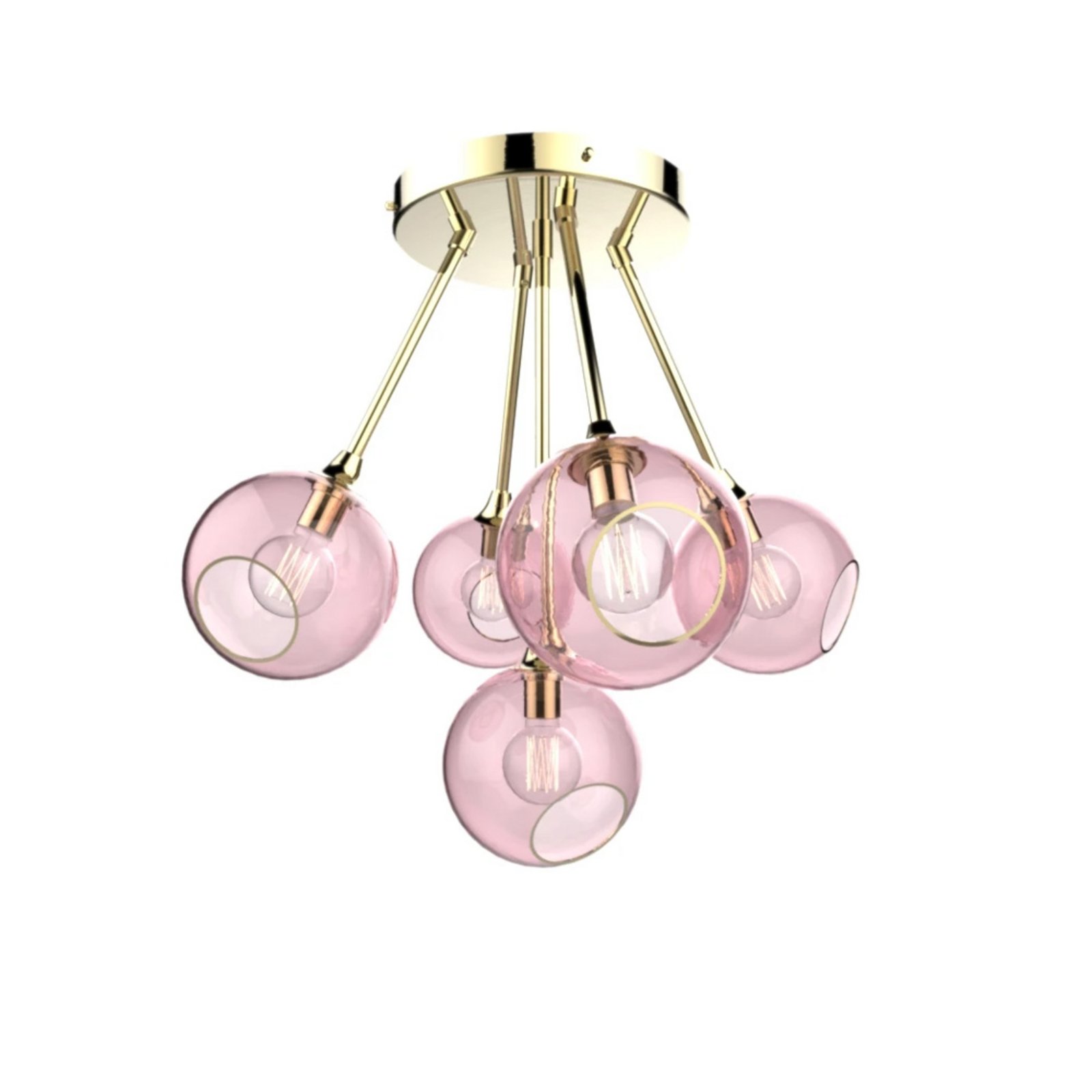 Ballroom Molecule Lustră Pendul Brass/Rose - Design By Us