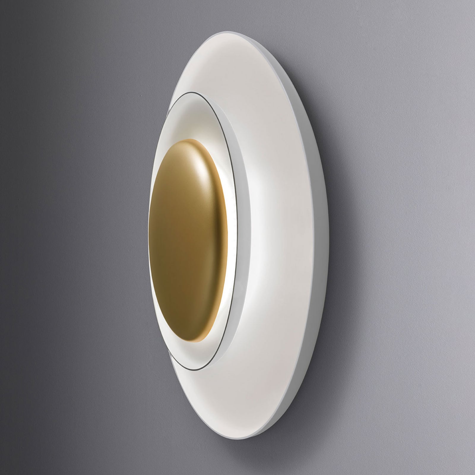 Foscarini Bahia LED-Wandlampe weiß/gold