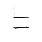 Étagère Stedge, longueur 60 cm, noire, chêne - Woud