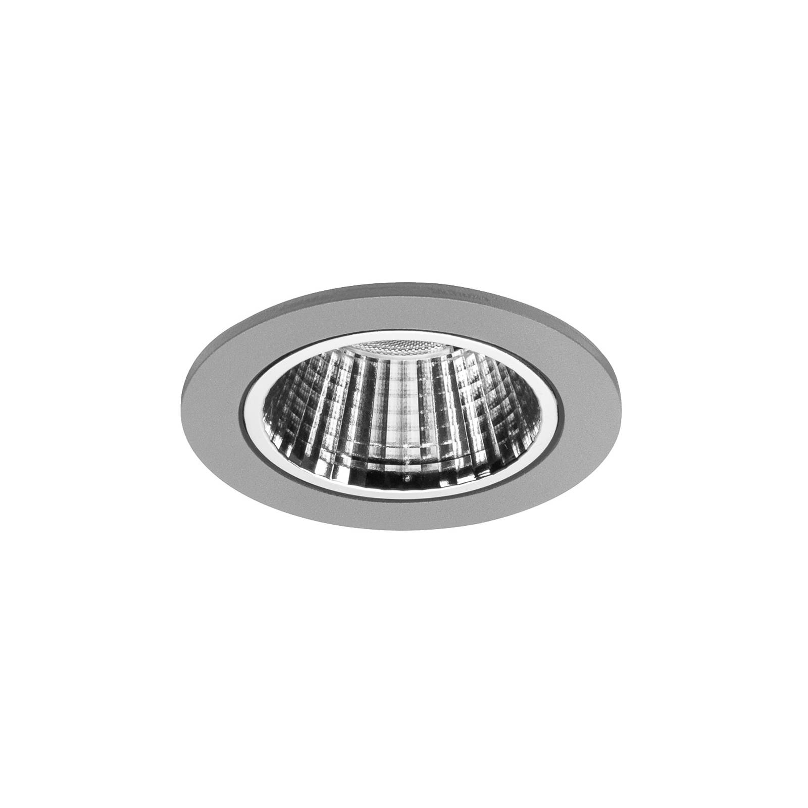 BRUMBERG Apollo Micro, facettiert, rund, 3.500 K, silber