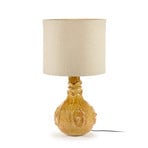 OCHER GEORGIA bordlampe, gul, steingods, tekstil, høyde 92 cm – Serax