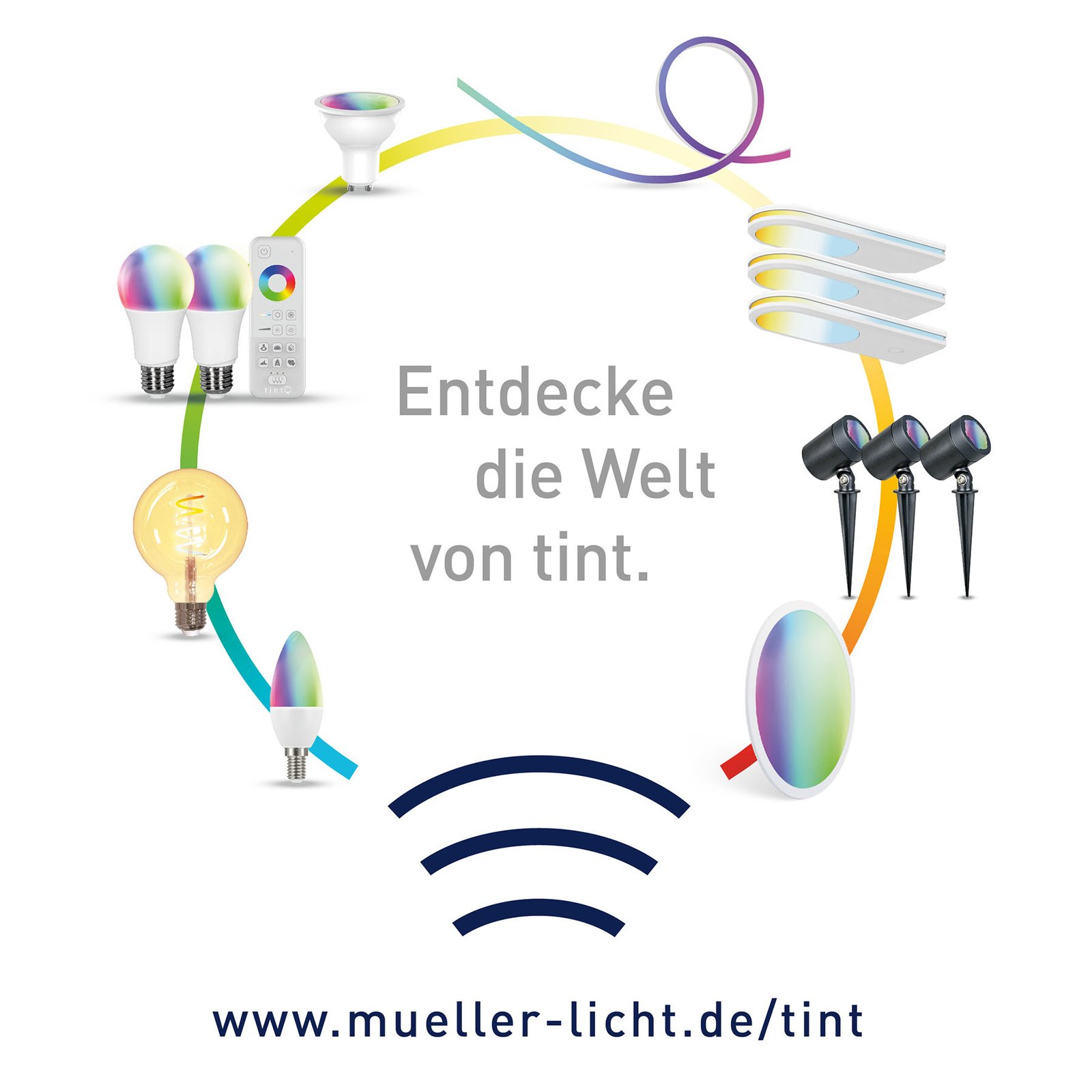 Müller Licht tint remote control for white products