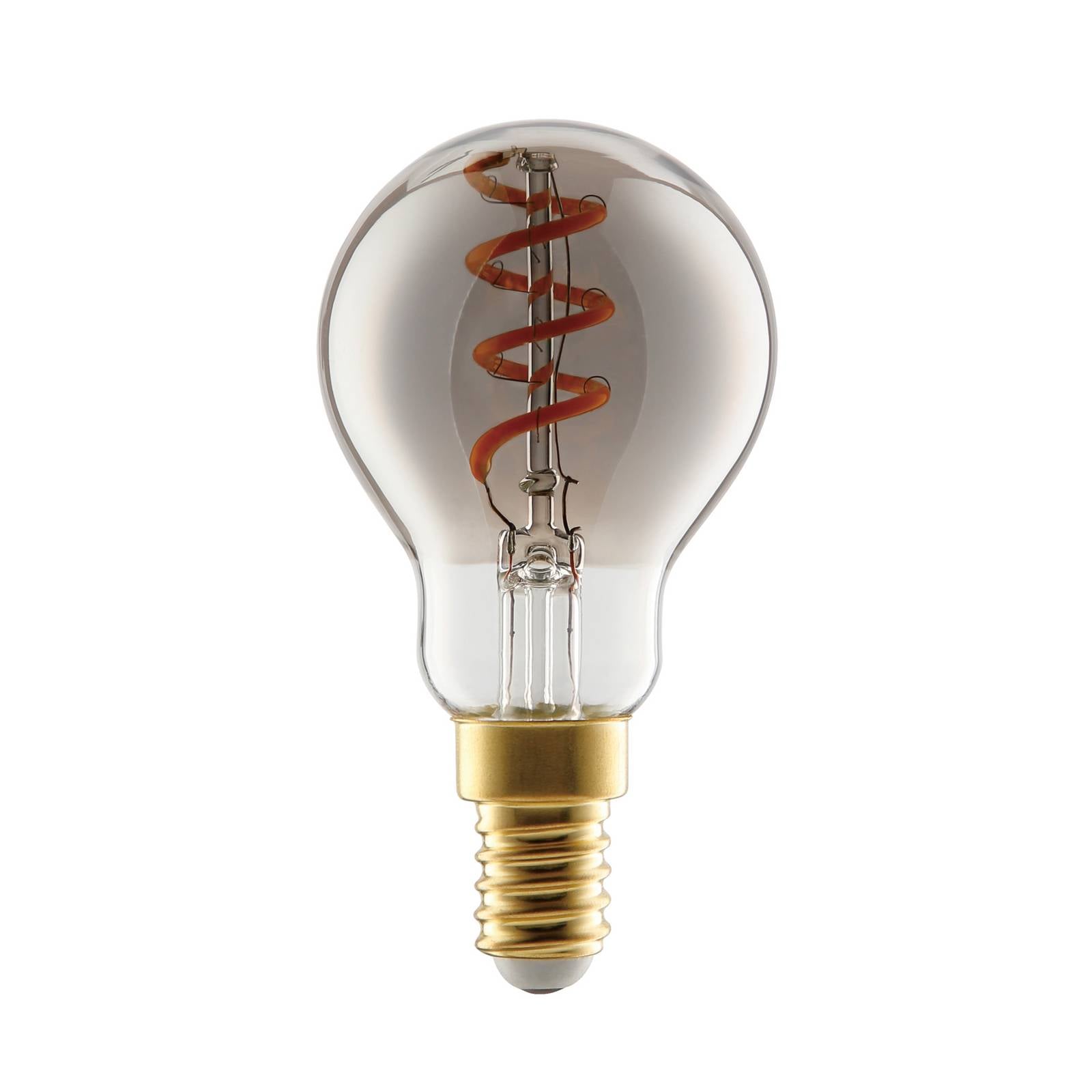 LED-Lampe E14 4W P45 2.000K Filament smoky dimmbar