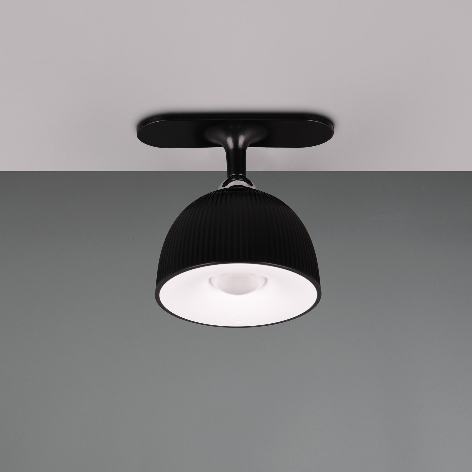 Maxima LED-laetav laualamp, must, kõrgus 41 cm, plastist