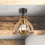 Envostar Falou ceiling light, oak, Ø 25 cm