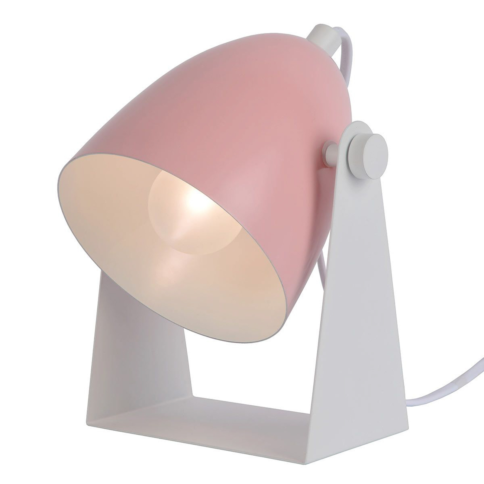 Lámpara de mesa de metal Chago, rosa